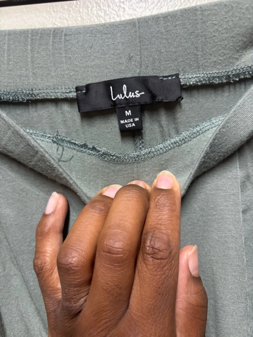 Lulus Knockout Sage Green Wide-Leg Pants medium 30L - Picture 4 of 10